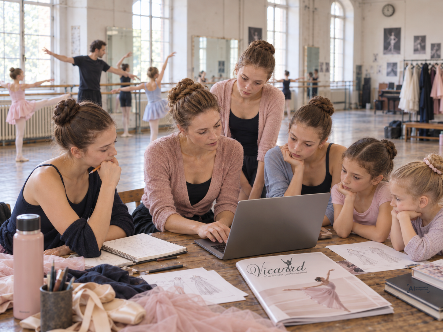 Balletttraining im hellen Studio